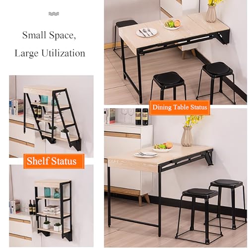 Établi pliant et table de cuisine pliable et déformable à fixation murale robuste - 5