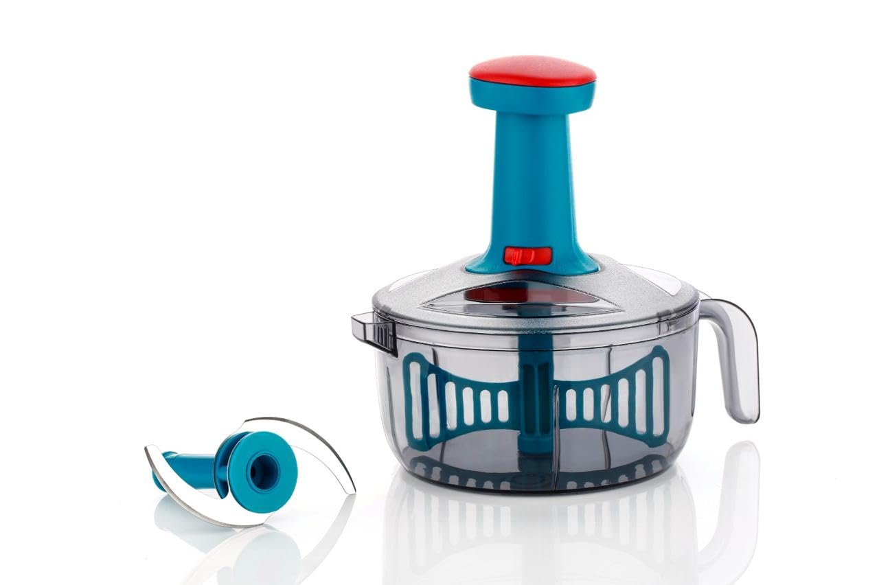 Mahabali Kitchenware Manual Food Chopper 3 Stainless Steel Blades, for Fruits, Vegetables, Herbs (Blue, 1500 ML)-image-35
