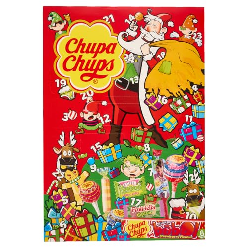 Chupa Chups Calendario dell'Avvento, Calendario Avvento con Lollipop e Gomme da Masticare, Gusti Assortiti, Ottimo Come...