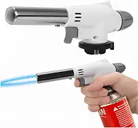 Maçarico Culinário Profissional Portátil Pistola de Chama para Culinária Gás Butano 1300°C Regulagem Chama Automático Multiuso Cozinha Gourmet Premium