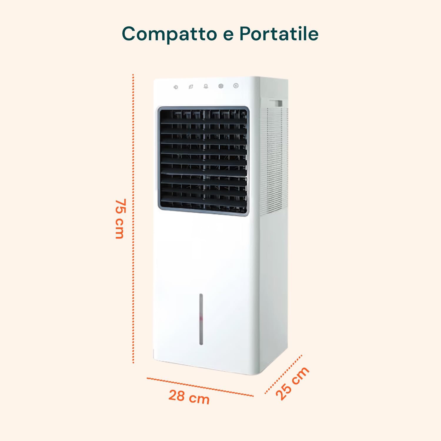 Avilia - Raffrescatore d’Aria 1100W con Tanica 8L, Funzione Freddo/Caldo e Telecomando –, Touch Control e Ionizzatore per Casa e Ufficio