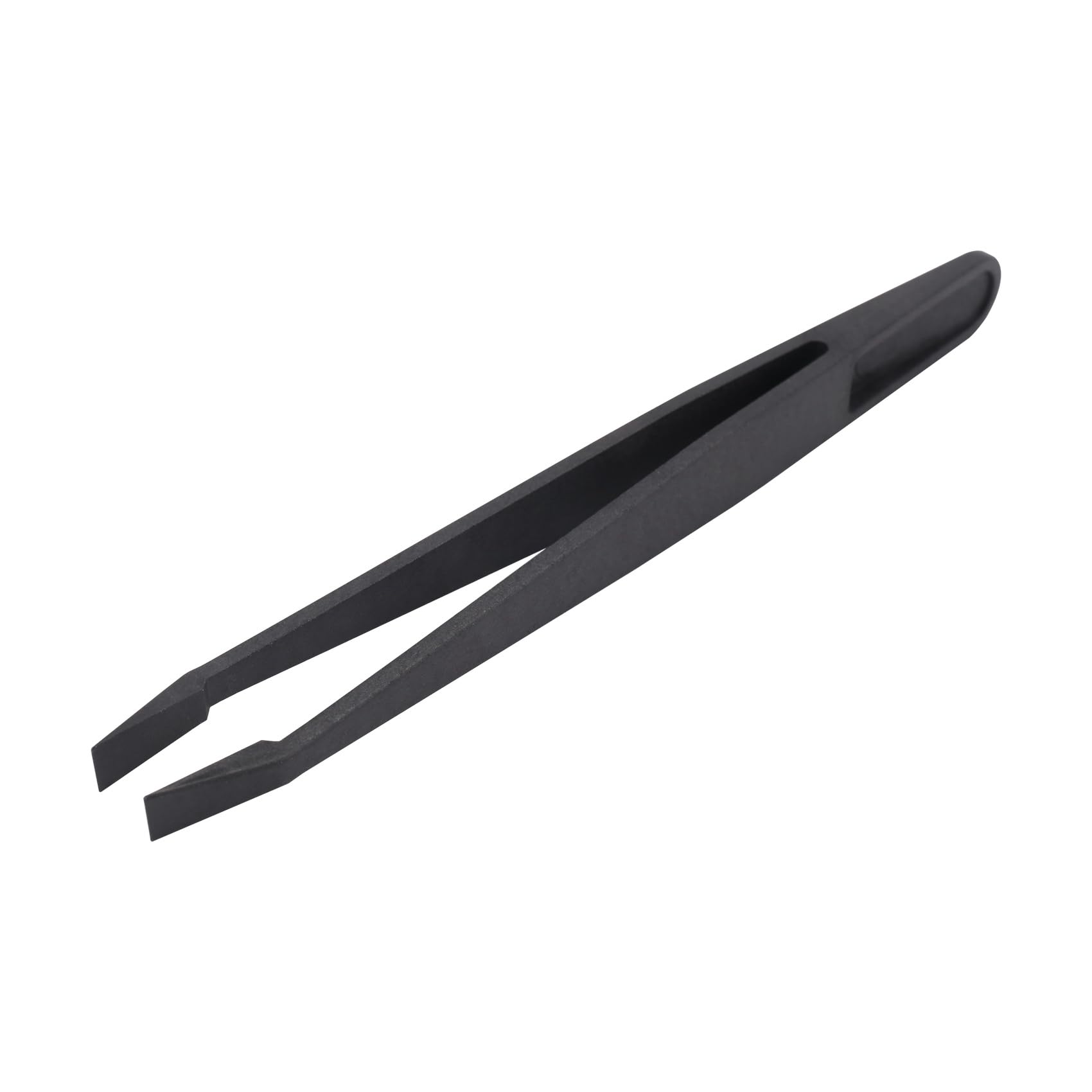 Littimoon Manual Tool Black Plastic Flat Tip Anti-Static Tweezers