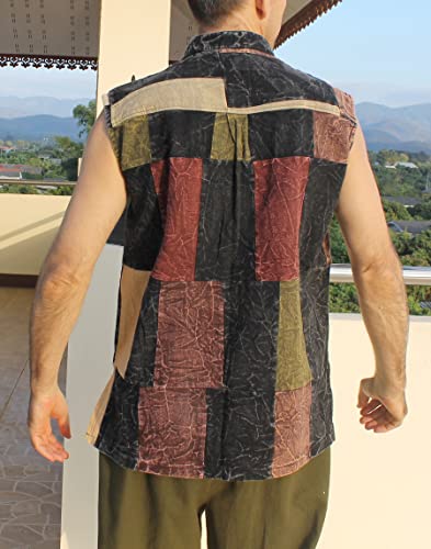 Renaissance Jester Sleeveless Sack Patch Muang Cotton Vest4