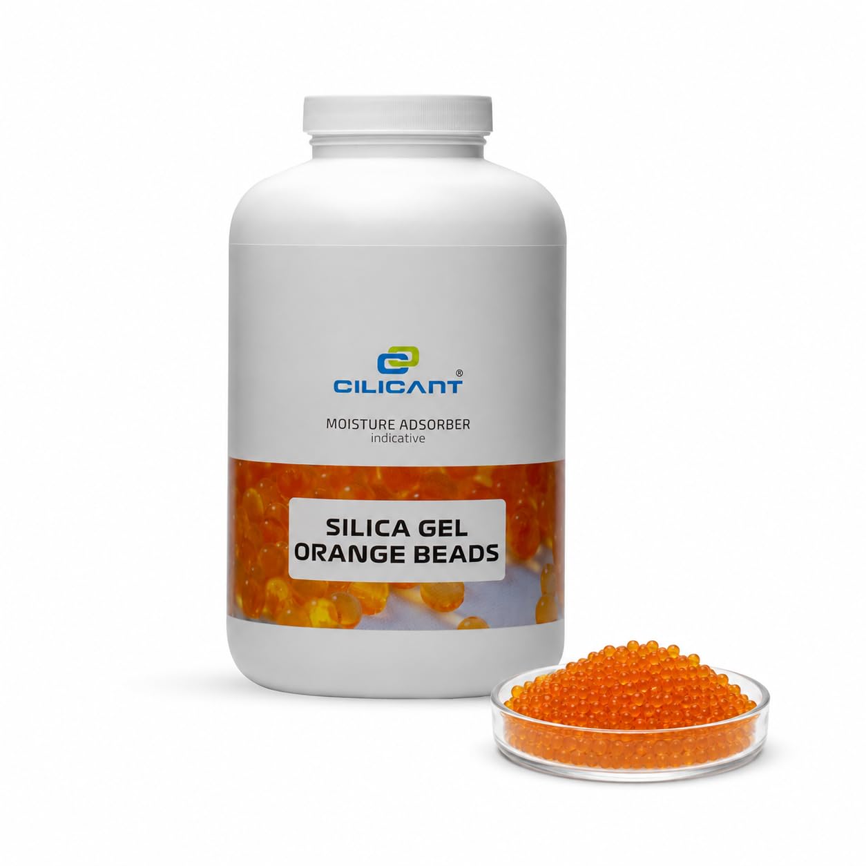 CILICAnT Orange Silica Gel Beads for Moisture Control, Rechargeable Indicating Desiccant Dehumidifier (Beads Size: 2-4 mm) (950 ml *1 =950 ml)-picture-28