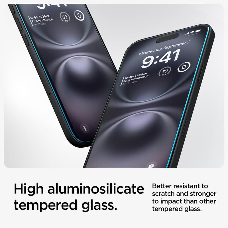 Image of UNBREAKcable Tempered Glass Screen Protector for iPhone 16 Plus /iPhone 15 Plus Full Coverage, 9H Hardness, Bubble-Free Easy Installation, Scratch & Impact Resistant, Pack of 2 (By ohonesty)