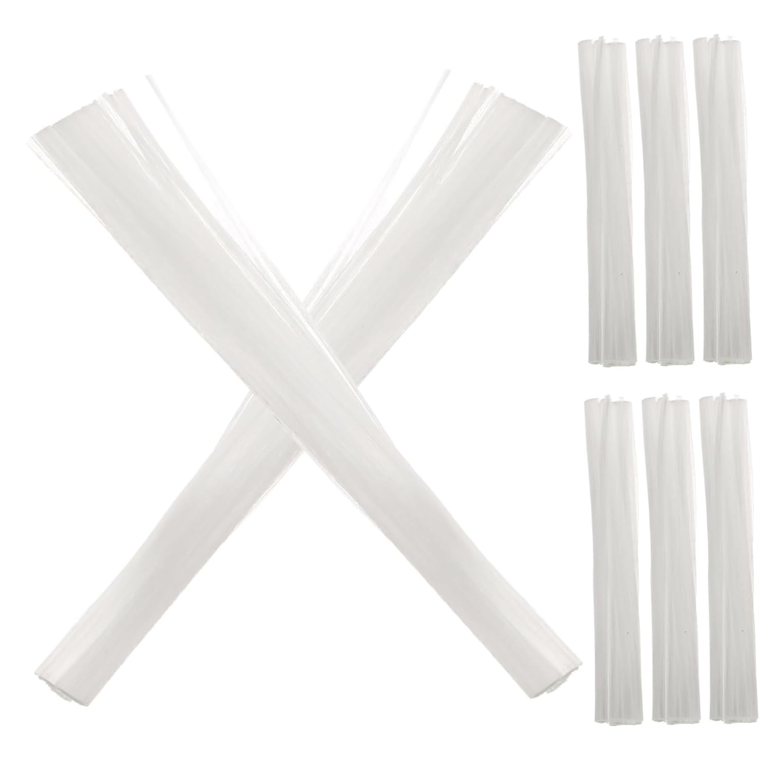100pcs Fiber Nail Extension Tips for DIY Nail Art Natural Look Shape for Salon Home Use