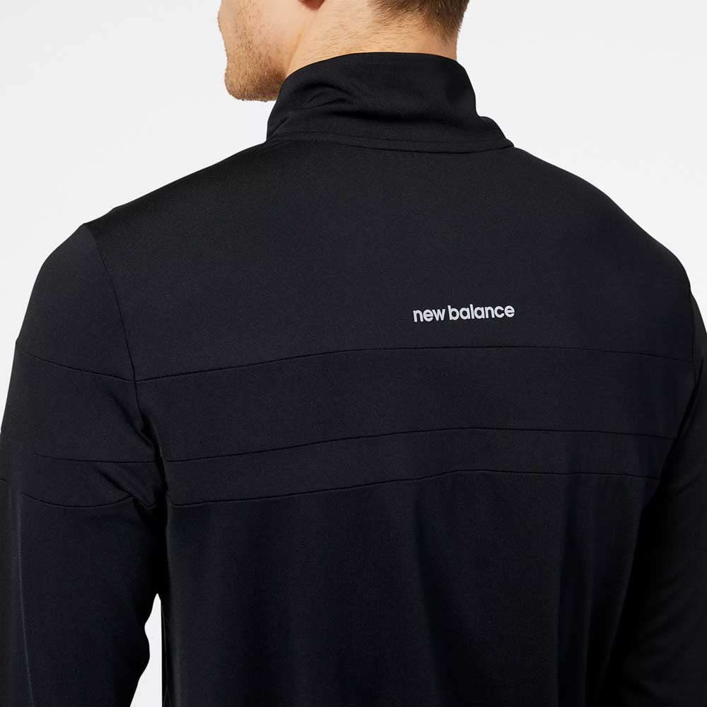 New Balance Men's Accelerate Half Zip, New Black, Small