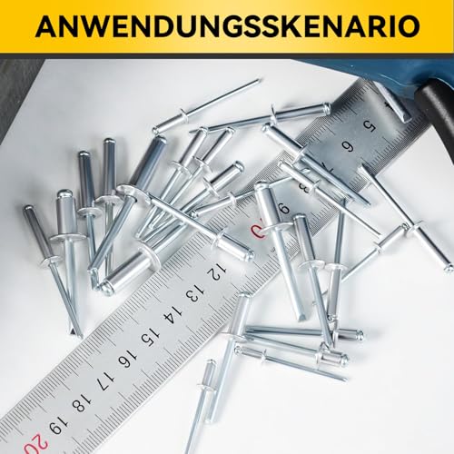 Dayalo 100 Stück Aluminium Blindnieten 4,8 x 10 mm, Popnieten Kuppelkopf Aluminium, Pop-Nieten mit Offenem Ende für Metall, Aufbewahrungsbox, Möbel, Marine