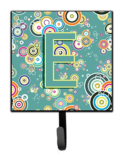 Caroline's Treasures CJ2015-ESH4 Letter E Circle Circle Teal Initial Alphabet Leash or Key Holder, 7Hx4.25W, Multicolor