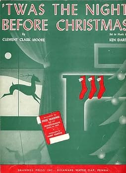 Twas the Night Before Christmas ~ Sheet Music ~ Unison Vocal with Piano Accompiment
