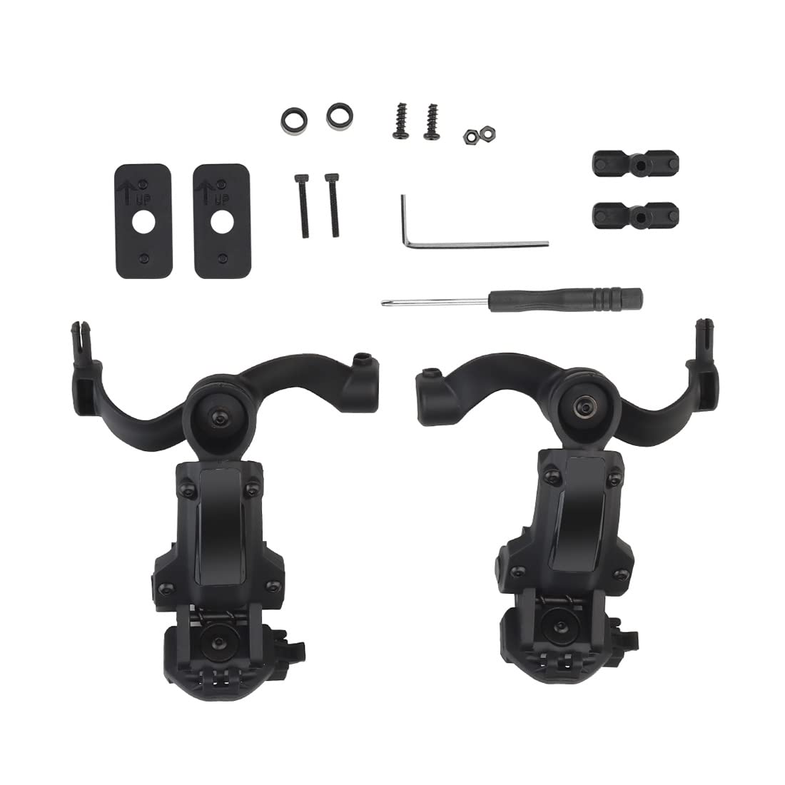 Fast Helmet ARC Rail Adapter Suspension Headphones Bracket Multi-Angle Rotation Helmet Headset Bracket for Tactical Pickup Headset