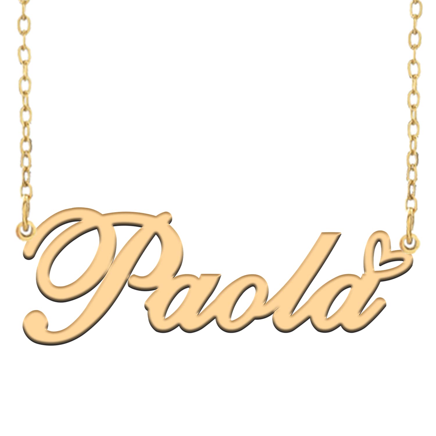 RONKAHSHOWCustom Name Necklace Customized Personalized Pendant Name Necklace with Heart Name Necklace Best Gift for Women Birthday Mother’day Christmas wedding