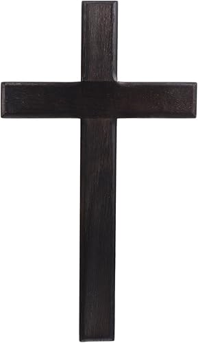 BESPORTBLE Colgante de cruz de madera, cruz de artesanía cristiana para colgar en la pared del hogar, decoración de cruz de pared, 1 unidad (negro)
