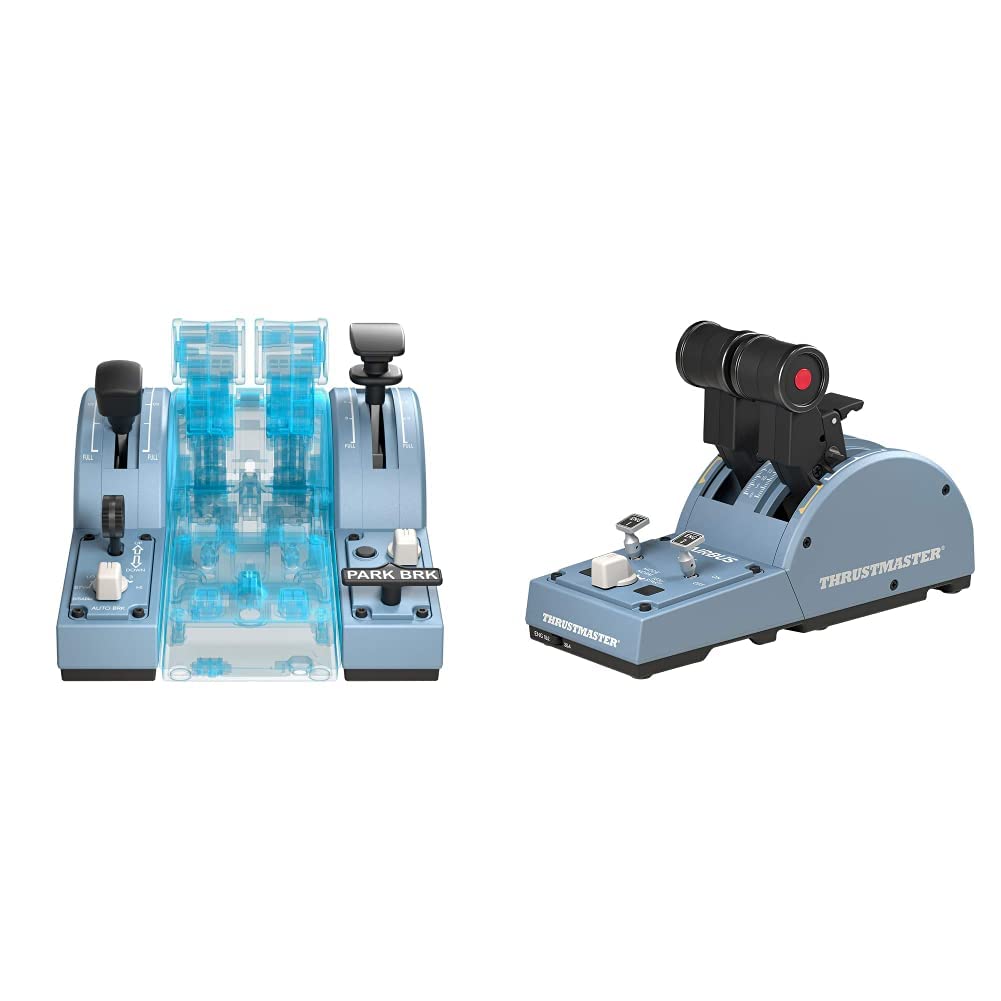 Thrustmaster TCA Quadrant Add-On Airbus Edition + TCA Quadrant Airbus Edition - Replica della manetta Airbus Quadrant - per PC