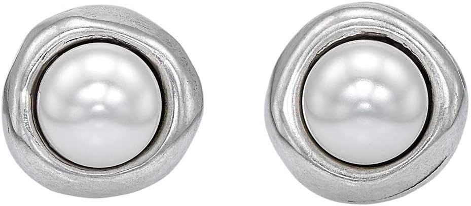 UNOde50 EGO Sterling Silver-Plated Earrings with Pearls