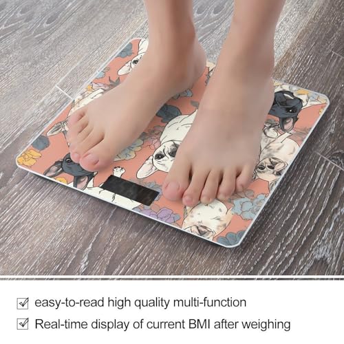 Báscula de baño digital con diseño Bulldog Francés miniatura 5