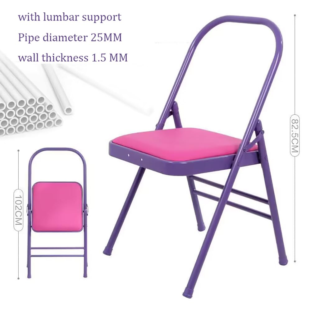 Chaise De Yoga Pilates, Chaise Auxiliaire Iyengar Sans Dossier Antidérapante, Stable Et Durable Avec Couvre-Pieds Antidérapants, Purple - Routine