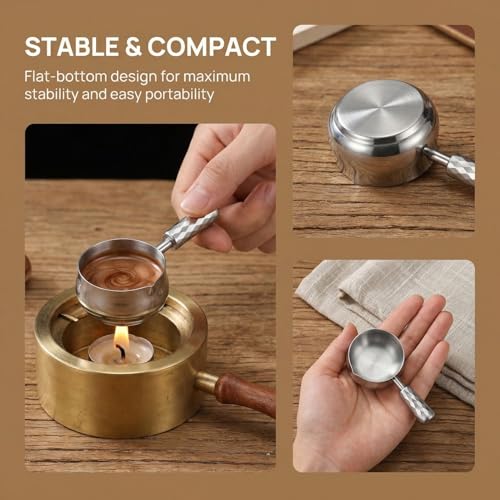 Cuillère à cire grand format en acier inoxydable pour cachet de cire scrapbooking