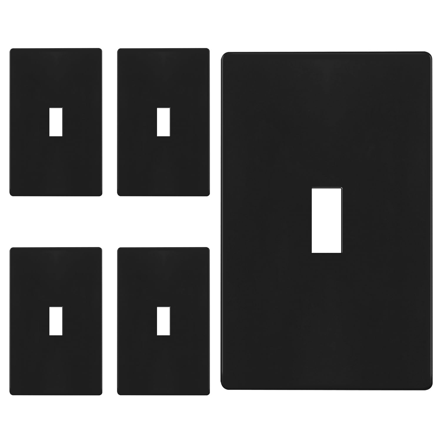 ENERLITES Toggle Switch Plates - 5 Pack, Durable & White -18 ENERLITES Toggle Switch Plates - 5 Pack, Durable & White -18