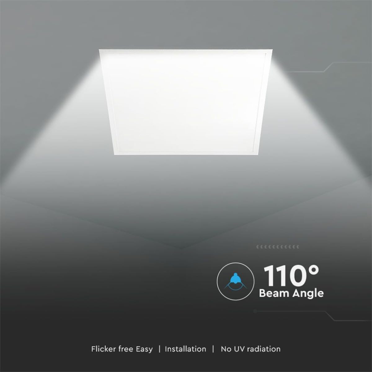 Pannello Led 60X60, Pannello Da Incasso, 36W 4320lm 120LM/W Angolo 110°, Illuminazione Commerciale Per Uffici negozi ospedali ect. (2, Bianco Freddo 6400K)