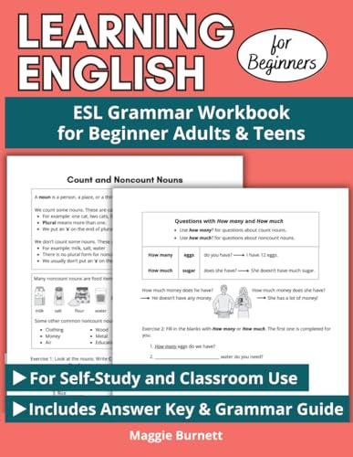 Learning English for Beginners: ESL Grammar Workbook for Beginner...