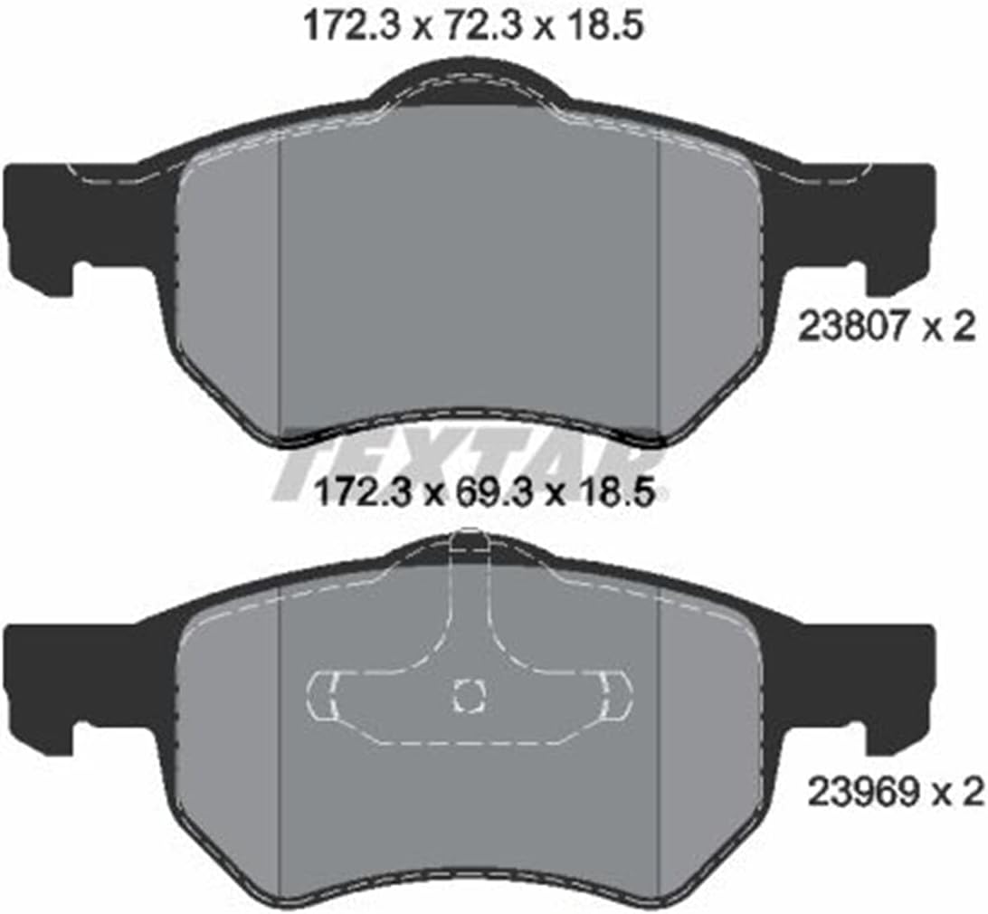 Textar 2380701 Brake Pad Set, Disc Brake