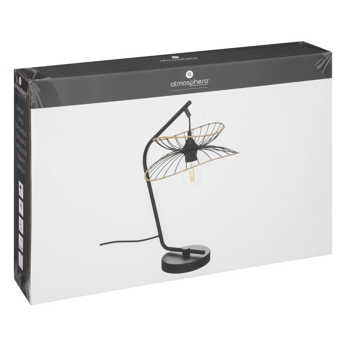 Lampe arc H50 Alara noir Atmosphera - Noir