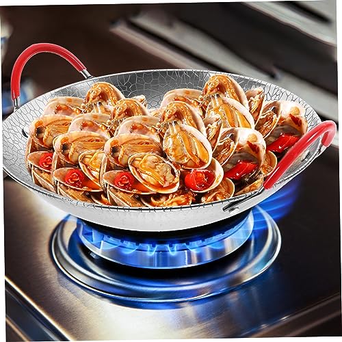 Wok de acero inoxidable Luxshiny con doble asa miniatura 5