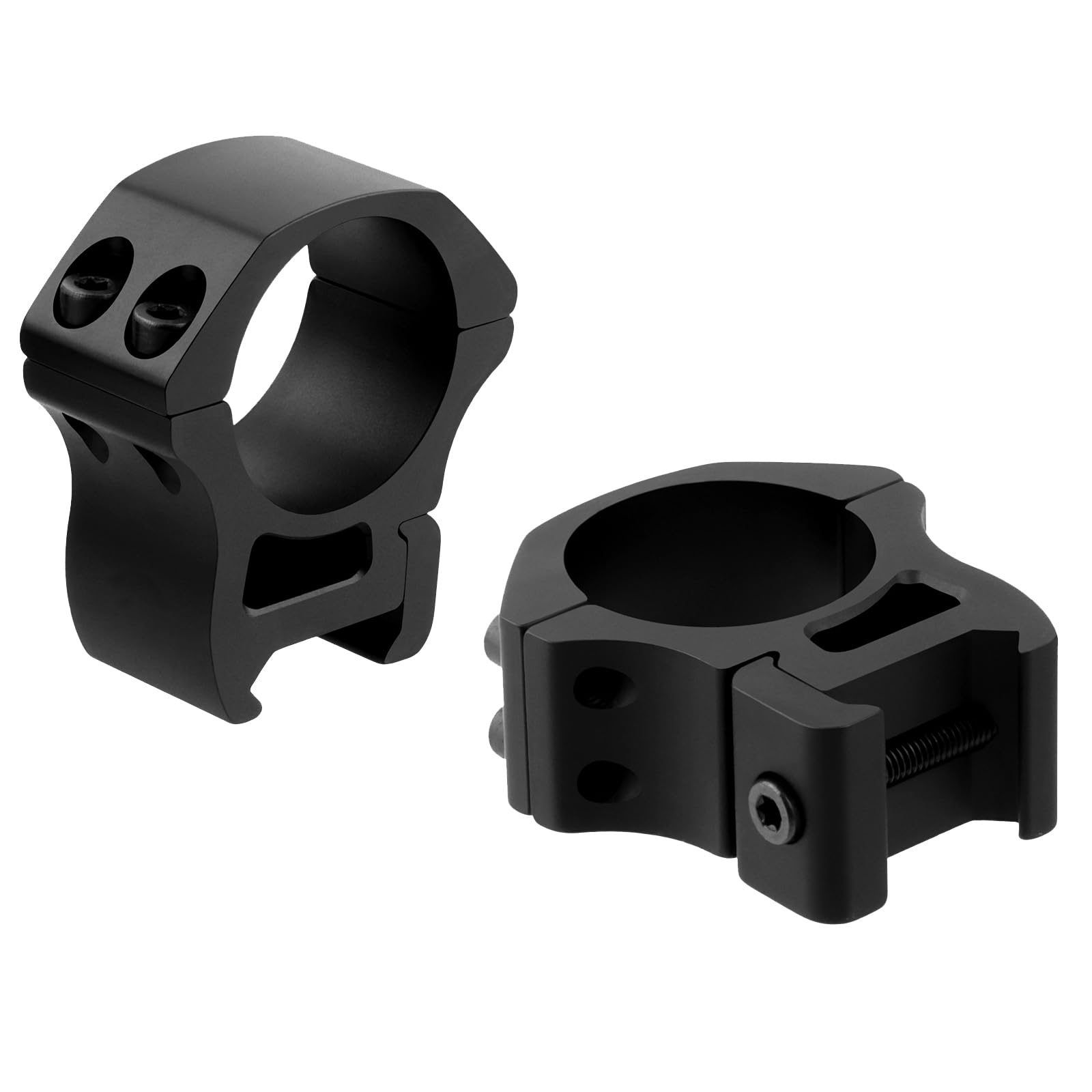 30 mm Teleskopring, Mittelgroßer Monokular Montagering, Passend für 21 mm Picatinny Schiene, 1,10 Zoll Mittelhöhe, Leichter Optik Montageadapter, Sucheradapter für 30 mm Rohre, 2 PCS