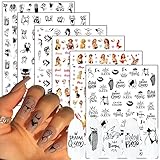 Sexy Girls Nail Art Stickers 3D Nail Self-Adhesive Sticker Design Holographic Glamour Girl Flowers Letters Nail Art Decals Supplies for Women Manicure Nails Charm Decoration DIY Nail Decal(6 Sheets)