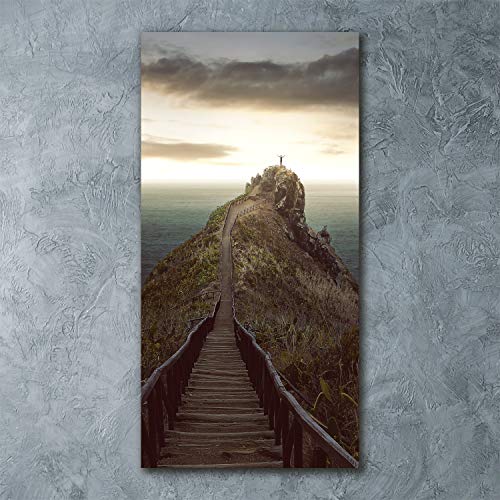Image sur verre synthétique 60x120 cm tableau décoratif paysage brun - 3