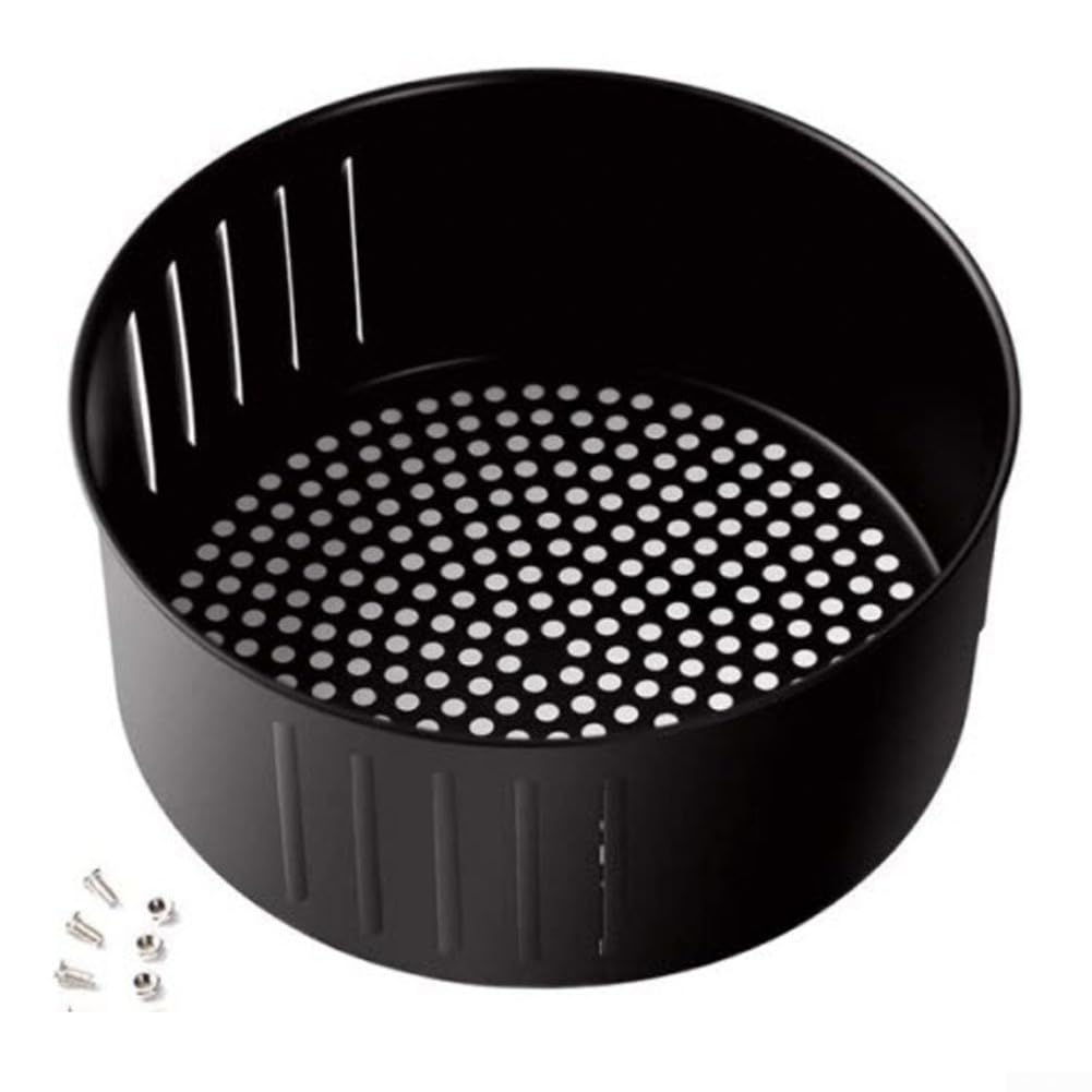 Cesta de freír de 2,6 l, cesta de hierro negro para freidora de aire caliente, colador de pasta, accesorios de cocina (3,5 L)