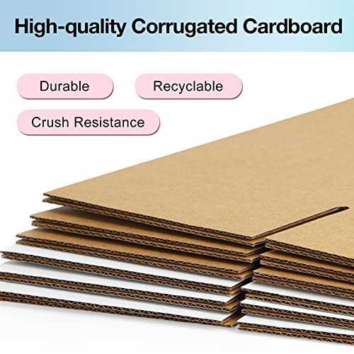 Poever Shipping Boxes 4X4X4 Inches Small Mailing Boxes 25 Pack White Cardboard Corrugated Box Mailers For Packaging #TOP4