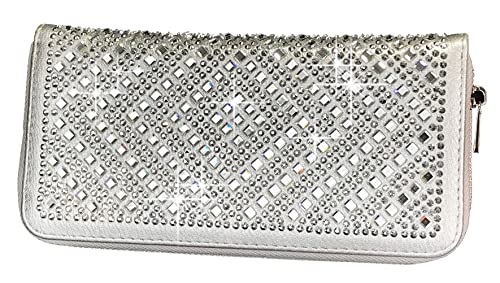 Diamond Gem Sparkle Rhinestone Wallet - Bling Wallet (Silver)2