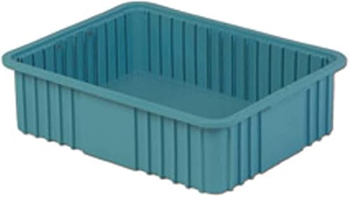 LEWISBins Caja divisora, 22-38" x 17-38" x 6", azul claro, lote de 4