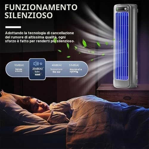 Olygee Cooling Ace Condizionatore d'aria portatile, Festberg Cooling Ace, condizionatore d'aria a parete senza unità esterna, silenzioso con 3 velocità, ricaricabile, per camera da letto, ufficio