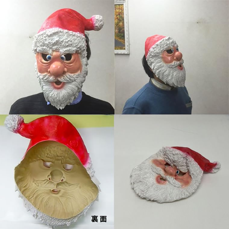 No.594 オーダーマスク　クリスマス　サンタクロース　ハンドメイド Amazon.co.jp: バラエティ本舗 サンタ マスク [ かぶりもの 面具 お面