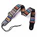 VIVICTORY GCS-01 Hootenanny Style Guitar Straps Retro Braided Style 100% Cotton Genuine Leather Adjustable length