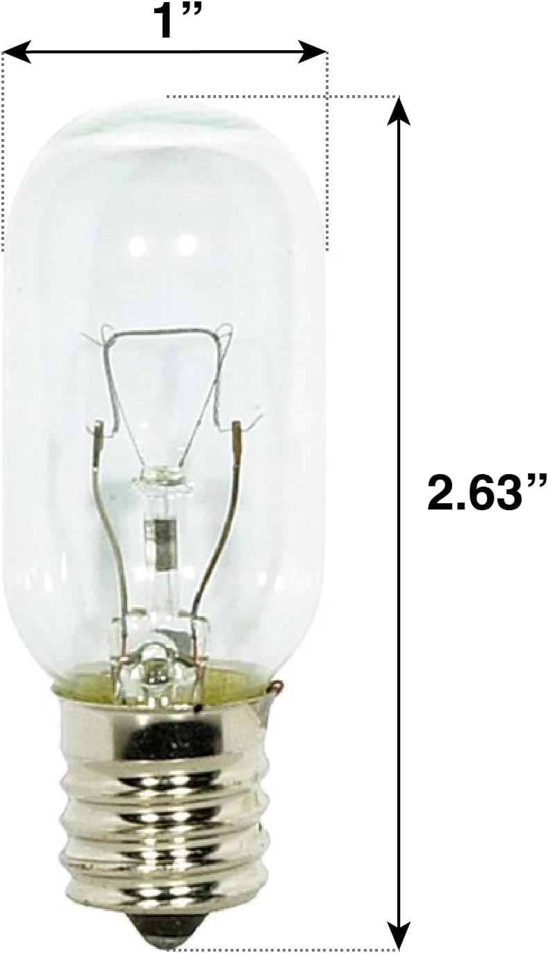 (Pack of 6) 40-Watt T8 Tubular Indicator Intermediate (E17) Base - 40W Appliance / Microwave Incandescent Light Bulb (40)