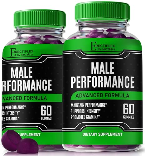 (2 Pack) Erectiplex Male Gummies, Official Erecti Plex Gummy For Men, Premium Formula to Support Stamina, Endurance and Energy, All-Natural Mens Gummy, Erectiplex Gomitas Review (120 Gummies)