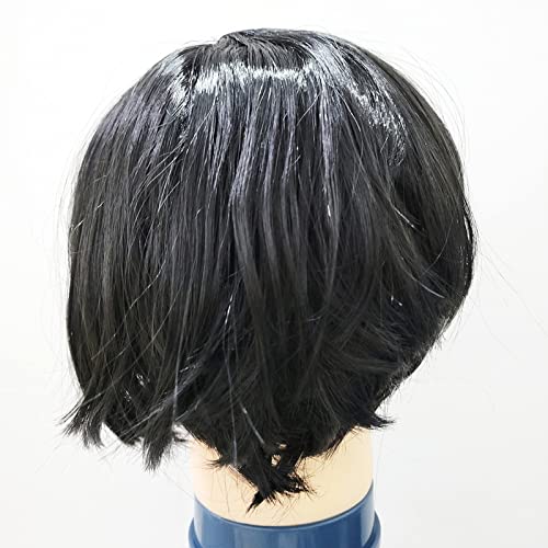 Costumes Men's Dirt Black Wig + Moustache Halloween Cosplay Costume Black Wig Set, 53cm - Image 3