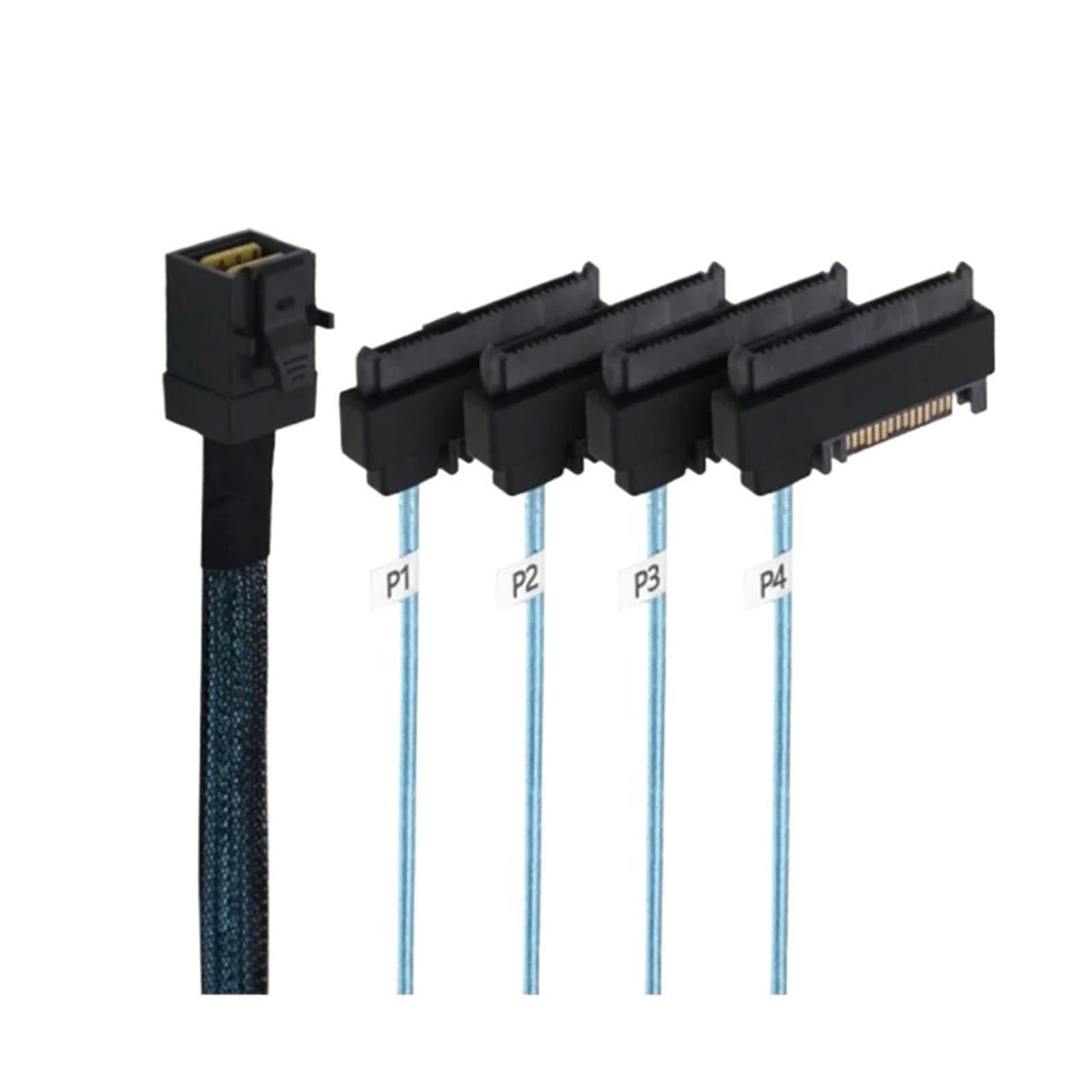 Nuovo SFF-8643 a 4 SFF-8482 Interno MI NI S*A*S 3.0 HD a 4 29pin SFF 8482 Connettore con S*A*S 15pin Porta di Alimentazione 12GB/S Cavo 0,5 m 1 m (0,5 m)