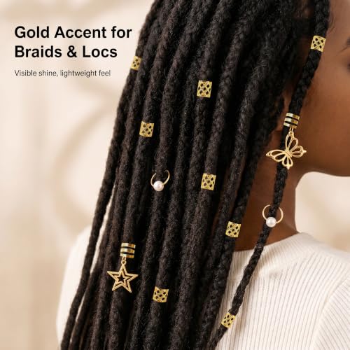 Olen Gold Hair Jewelry para Trenzas, 25 piezas miniatura 3