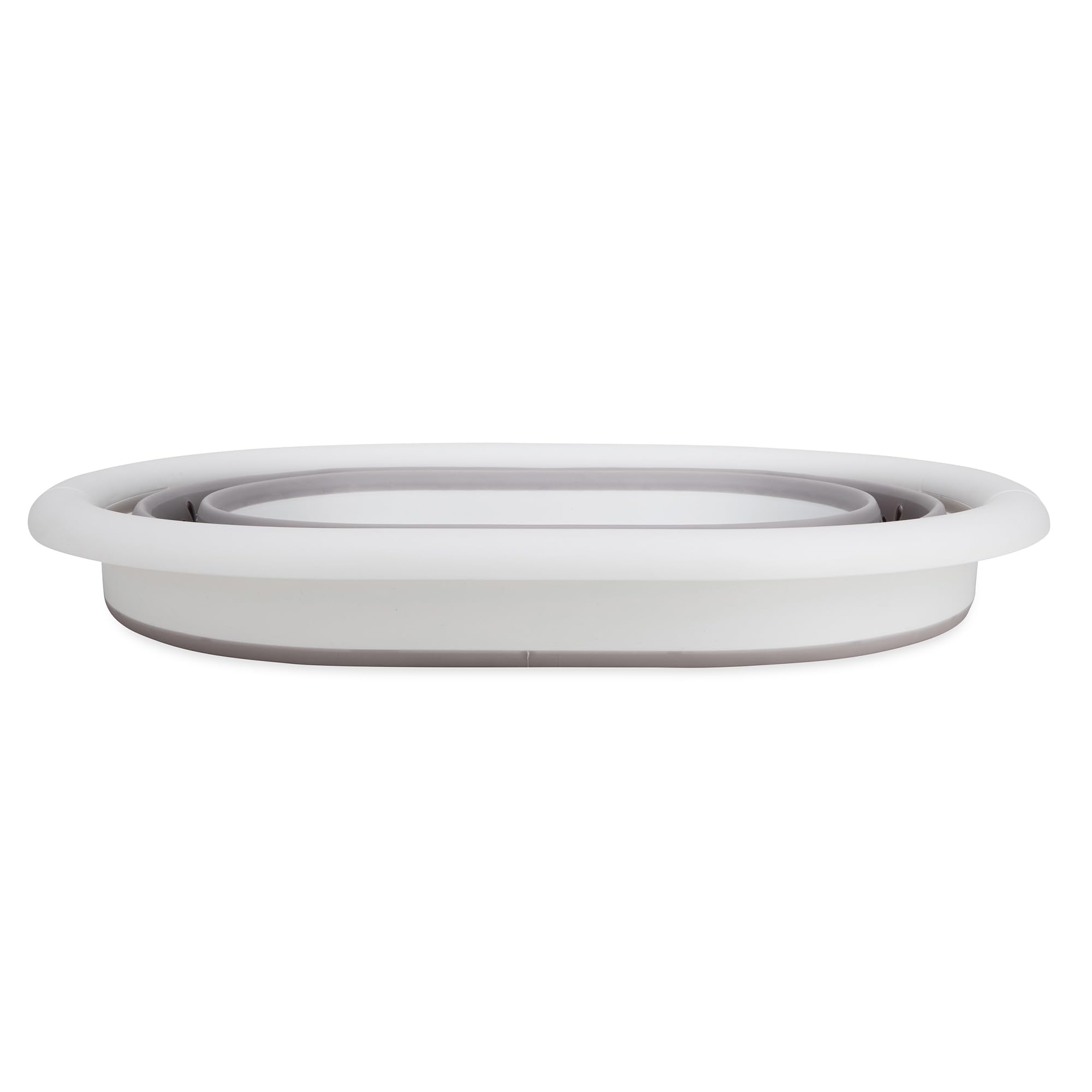 Camco 51903 Bianco/Grigio Grande Pieghevole Lavanderia/Utility Basket