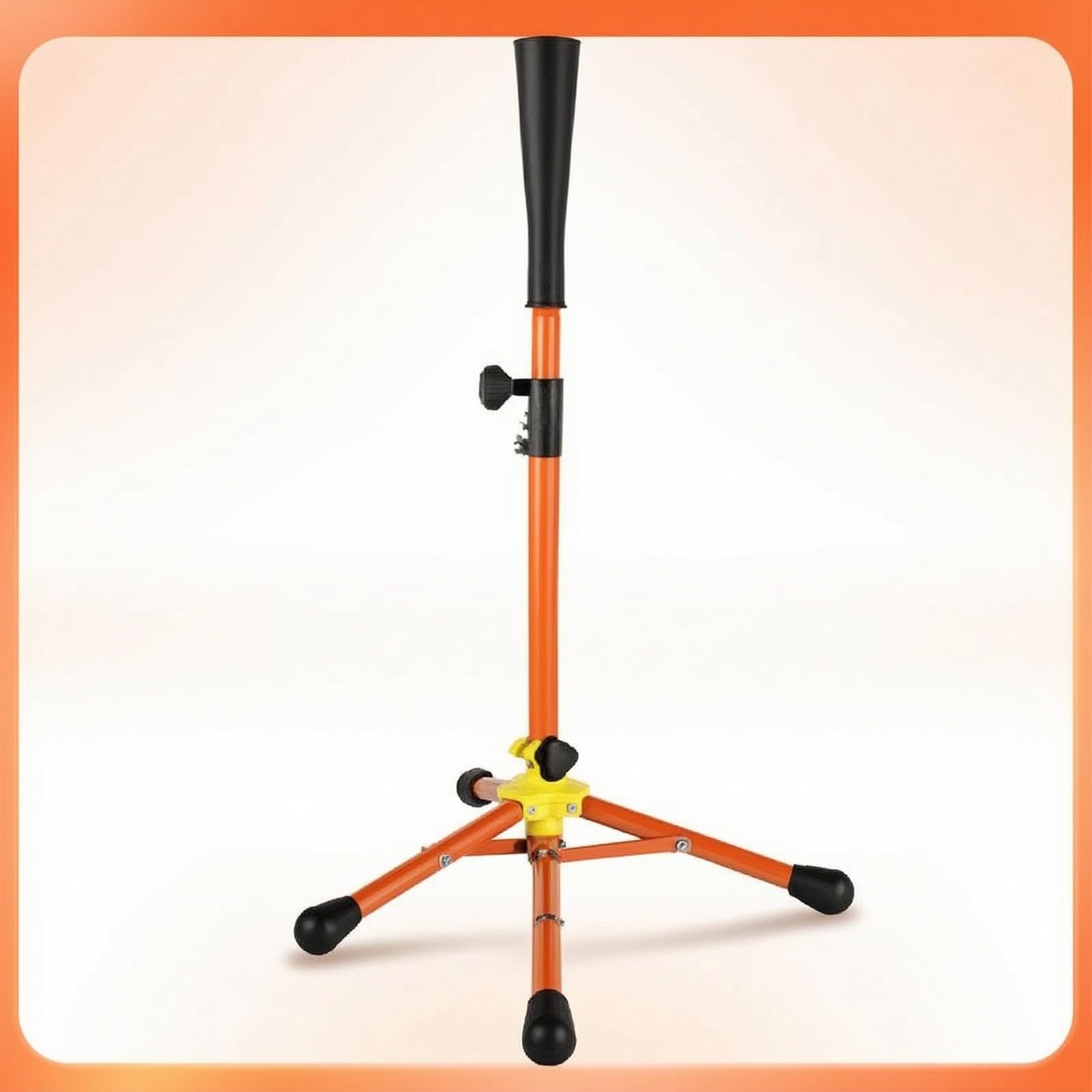 Harilla Baseball Trainingsständer Schlagtee Ballständer Schlaghilfe Trainingsgerät mit Verstellbarem Pfosten Und Festem Stativ, Rot, Erwachsenenmodell Ausziehbar 115cm