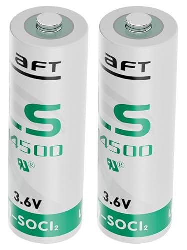 KCATDREY 2 Pack LS14500 AA 3.6V 2600mAh Batteries