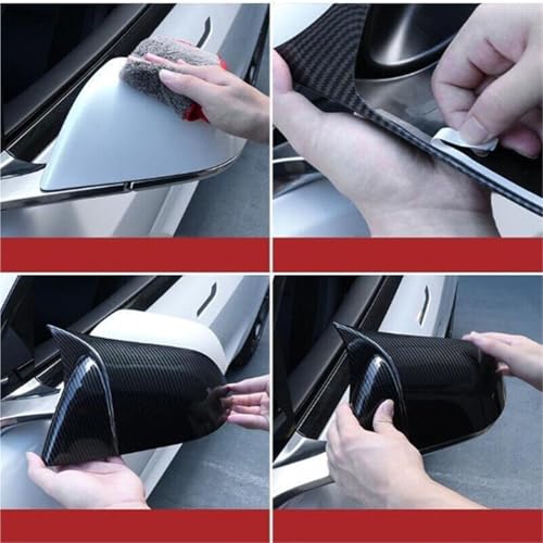 Coques de rétroviseurs carbone pour Tesla Model Y masquer rayures protection latérale
