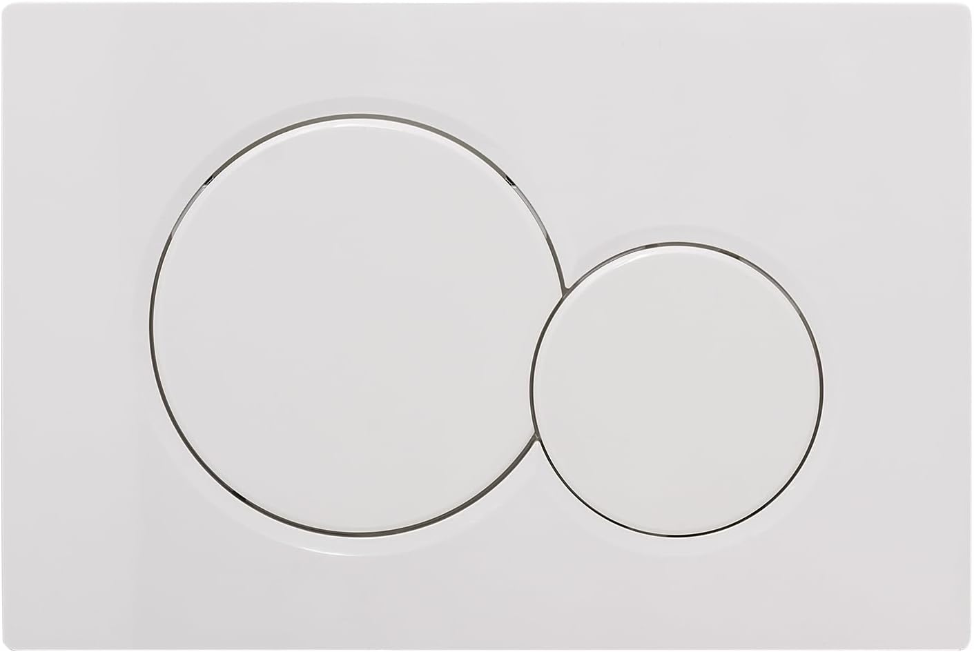 デュアルフラッシュアクチュエーター 壁掛けトイレ用 Geberit Sigma01-115.770.11.5対応 取り付け簡単 フラッシュプレート付属 (インジェクションホワイト)