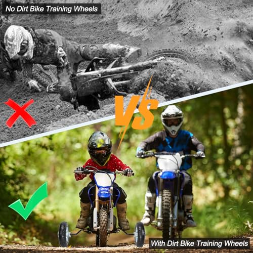 Image of EOPOAYI Dirt Bike Training Wheels 50cc with Bell Replacement for Razor MX350 MX400 MX500 MX125 Dirt Rocket CRF50 XR50 CRF50F PW50 PW80 TTR50 SYX Moto X-pro JR50 SSR SX50 Mini Pit Bike Motorcycle Parts
