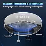 POWEROWL CR2032 Pilas de Botón de Litio 3V, Paquete de 12, Pilas 2032 de Larga Duración para Llaves de Coche, Mandos a Dispositivos Electrónicos, Embalaje de Seguridad para Niños-Morado